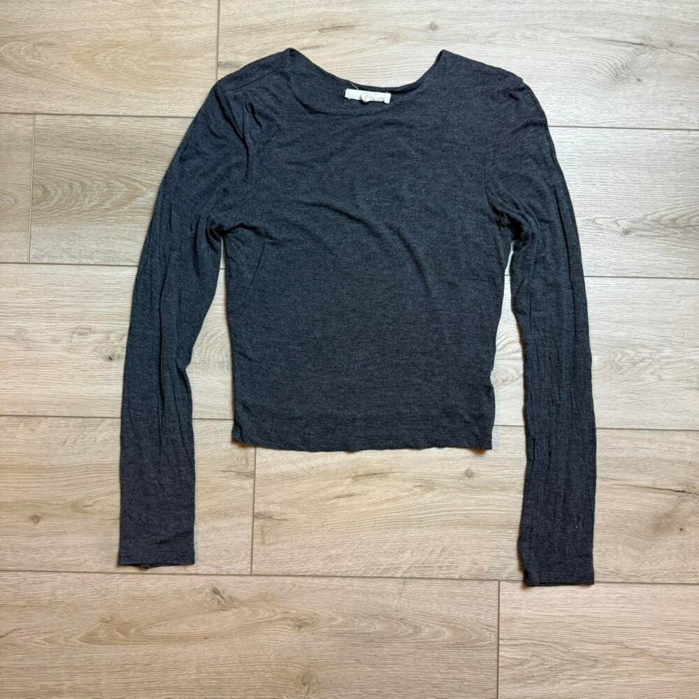 Lime blue grey fitted long sleeve size small